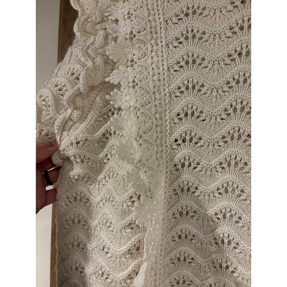 Anthropologie Kachel Shimmer Crochet Top Small - Picture 4 of 10